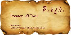 Pammer Ábel névjegykártya